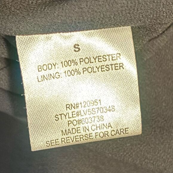 Olive + Oak Black Maxi Dress with Slit High Neck Overlay Open Back Cutout Small - Picture 10 of 12